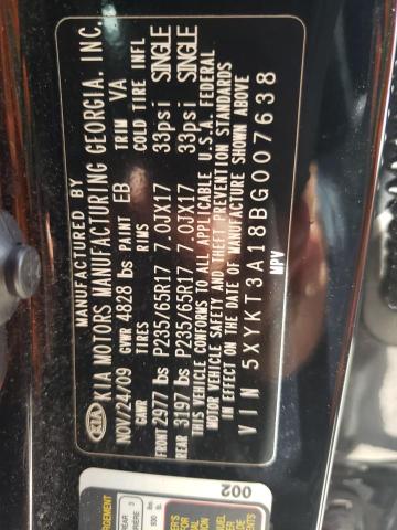 Photo 10 from auction – 2011 KIA SORENTO BA with VIN 5XYKT3A18BG007638