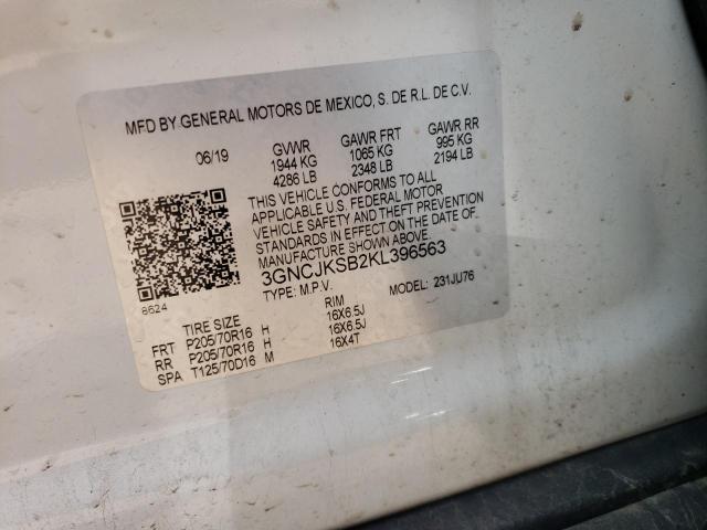 Photo 10 from auction – 2019 CHEVROLET TRAX LS with VIN 3GNCJKSB2KL396563