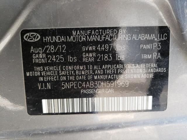 Photo 10 from auction – 2013 HYUNDAI SONATA SE with VIN 5NPEC4AB3DH591969