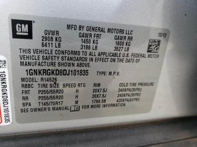 Photo 10 from auction – 2013 CHEVROLET TRAVERSE L with VIN 1GNKRGKD8DJ101835