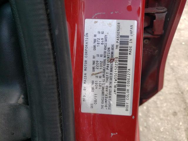Photo 10 from auction – 2012 MAZDA 3 S with VIN JM1BL1W55C1522503