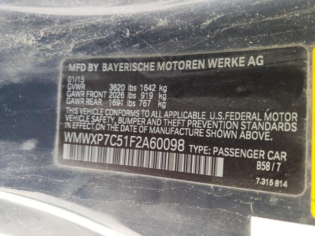 Photo 10 from auction – 2015 MINI COOPER S with VIN WMWXP7C51F2A60098