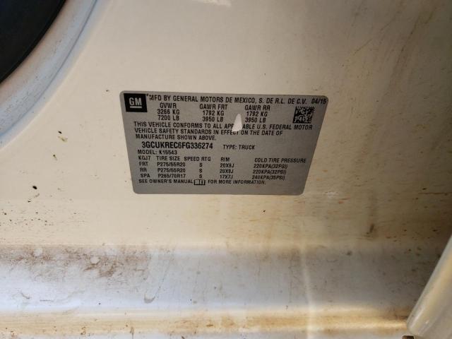 Photo 10 from auction – 2015 CHEVROLET SILVERADO with VIN 3GCUKREC6FG336274