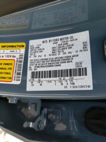Photo 10 from auction – 2022 FORD BRONCO SPO with VIN 3FMCR9C63NRD13649