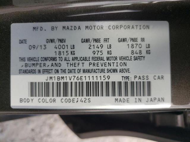 Photo 10 from auction – 2014 MAZDA 3 TOURING with VIN JM1BM1V76E1111159