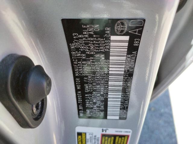 Photo 10 from auction – 2013 TOYOTA COROLLA BA with VIN 2T1BU4EEXDC105066