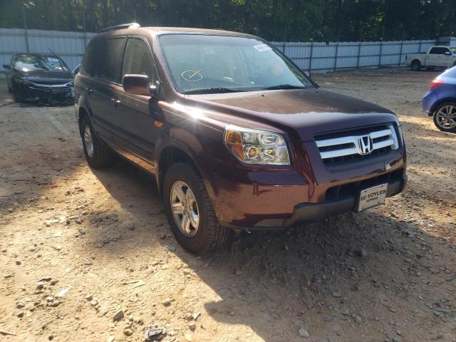 HONDA PILOT VP 2008 with VIN 5FNYF282X8B029327 - Photo from auction
