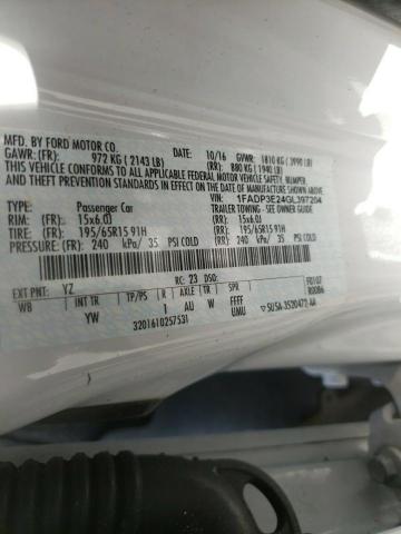 Photo 10 from auction – 2016 FORD FOCUS S with VIN 1FADP3E24GL397204