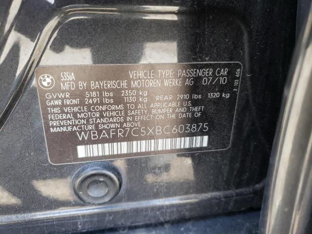 Photo 10 from auction – 2011 BMW 535 I with VIN WBAFR7C5XBC603875