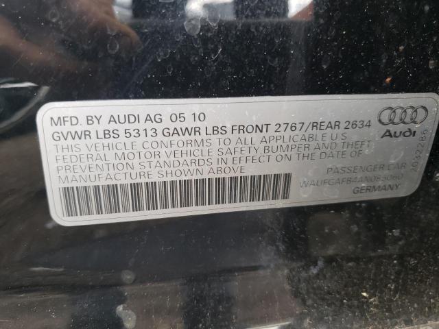 Photo 10 from auction – 2010 AUDI A6 PREMIUM with VIN WAUFGAFB4AN085060