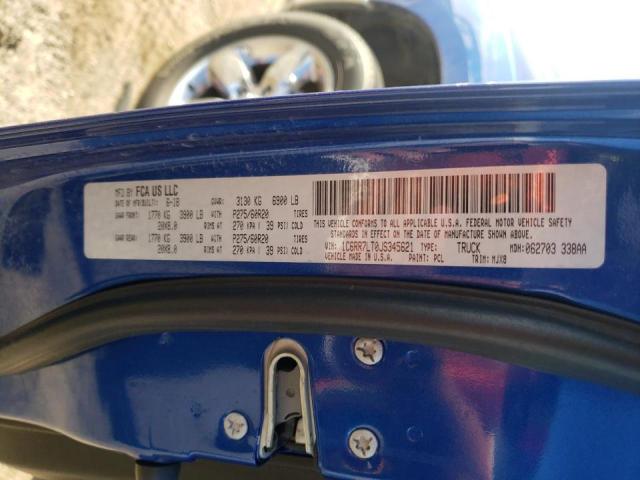 Photo 10 from auction – 2018 RAM 1500 SLT with VIN 1C6RR7LT0JS345621