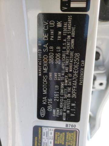 Photo 10 from auction – 2017 KIA FORTE LX with VIN 3KPFK4A70HE062508