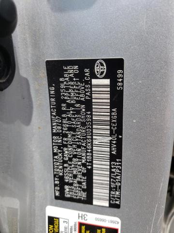 Photo 10 from auction – 2008 TOYOTA CAMRY HYBR with VIN 4T1BB46K68U035984