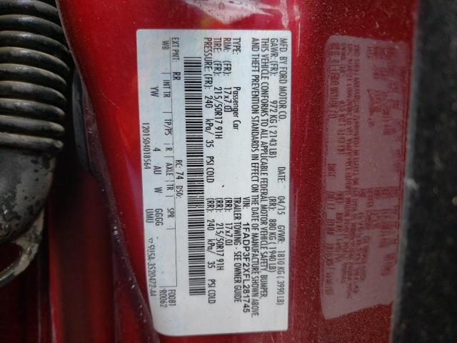 Photo 10 from auction – 2015 FORD FOCUS SE with VIN 1FADP3F2XFL281745
