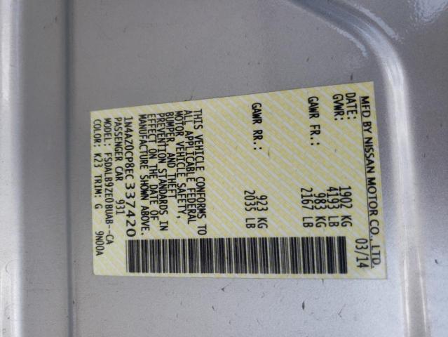 Photo 10 from auction – 2014 NISSAN LEAF S with VIN 1N4AZ0CP8EC337420