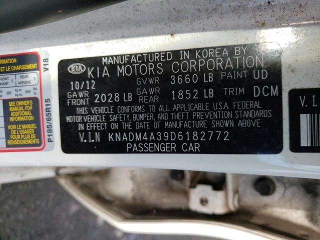 Photo 10 from auction – 2013 KIA RIO LX with VIN KNADM4A39D6182772