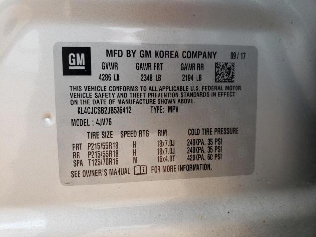 Photo 10 from auction – 2018 BUICK ENCORE ESS with VIN KL4CJCSB2JB536412