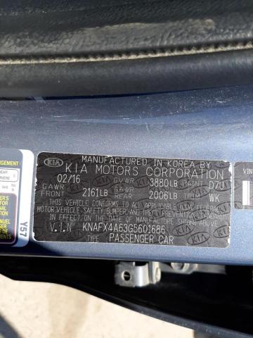 Photo 10 from auction – 2016 KIA FORTE LX with VIN KNAFX4A63G5601686