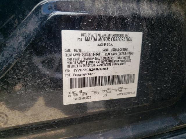 Photo 10 from auction – 2010 MAZDA 6 S with VIN 1YVHZ8CB2A5M46945