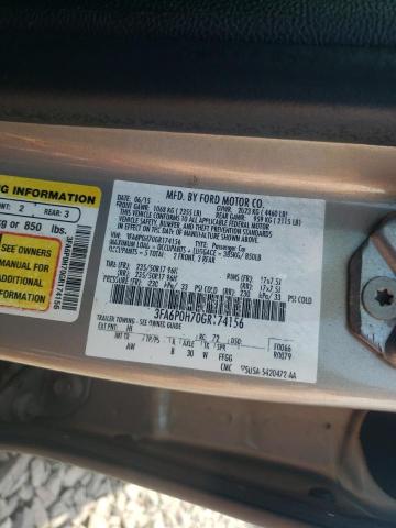Photo 10 from auction – 2016 FORD FUSION SE with VIN 3FA6P0H70GR174156