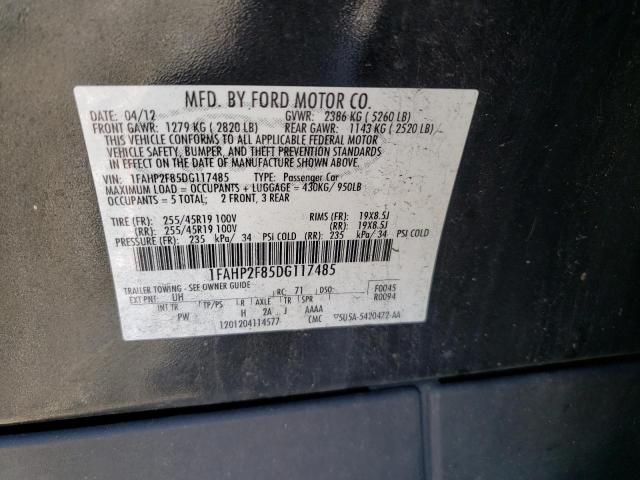 Photo 10 from auction – 2013 FORD TAURUS LIM with VIN 1FAHP2F85DG117485