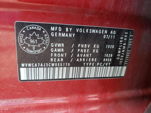 Photo 10 from auction – 2012 VOLKSWAGEN GOLF with VIN WVWCA7AJ3CW055179