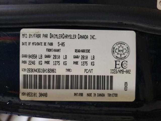 Photo 10 from auction – 2006 DODGE CHARGER SE with VIN 2B3KA43G16H182061