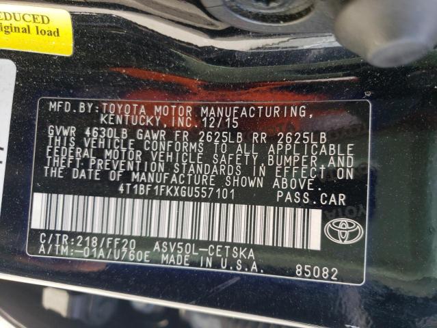 Photo 10 from auction – 2016 TOYOTA CAMRY LE with VIN 4T1BF1FKXGU557101