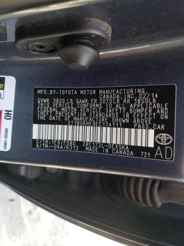 Photo 10 from auction – 2014 TOYOTA COROLLA L with VIN 2T1BURHE9EC114111