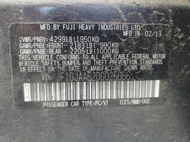 Photo 10 from auction – 2013 SUBARU IMPREZA with VIN JF1GJAA62DG025666