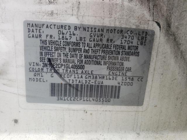 Photo 10 from auction – 2016 NISSAN VERSA NOTE with VIN 3N1CE2CP1GL405500
