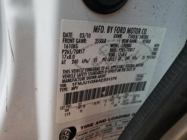 Photo 10 from auction – 2010 FORD EXPEDITION with VIN 1FMJU1G58AEB51376