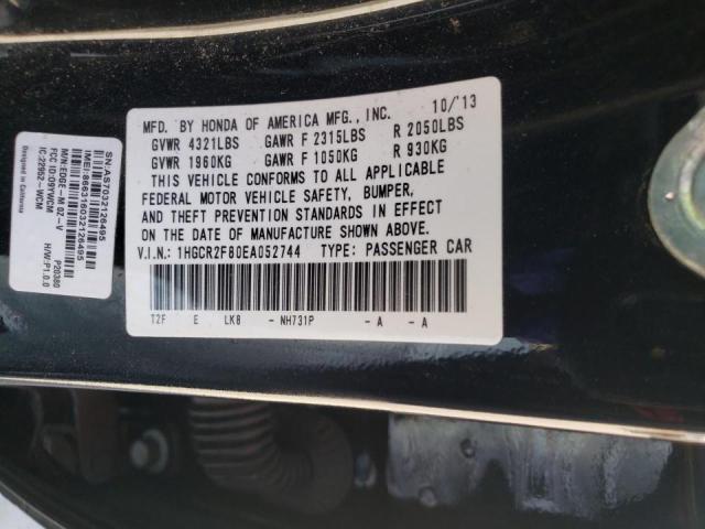 Photo 10 from auction – 2014 HONDA ACCORD EXL with VIN 1HGCR2F80EA052744
