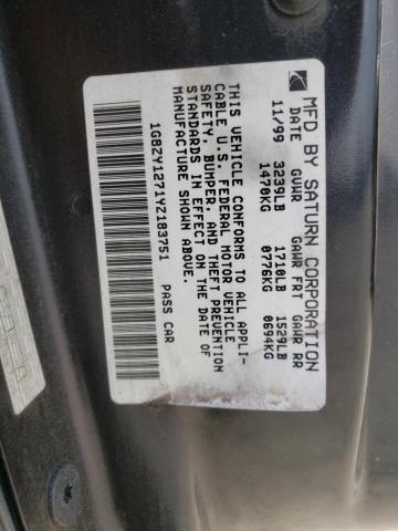 Photo 10 from auction – 2000 SATURN SC2 with VIN 1G8ZY1271YZ183751