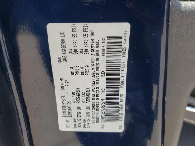 Photo 10 from auction – 2007 DODGE RAM 1500 S with VIN 1D7HA18277J578778