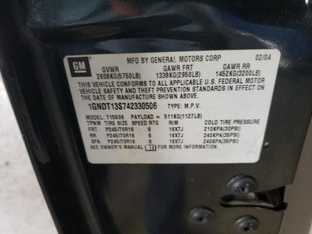 Photo 10 from auction – 2004 CHEVROLET TRAILBLAZE with VIN 1GNDT13S742330506