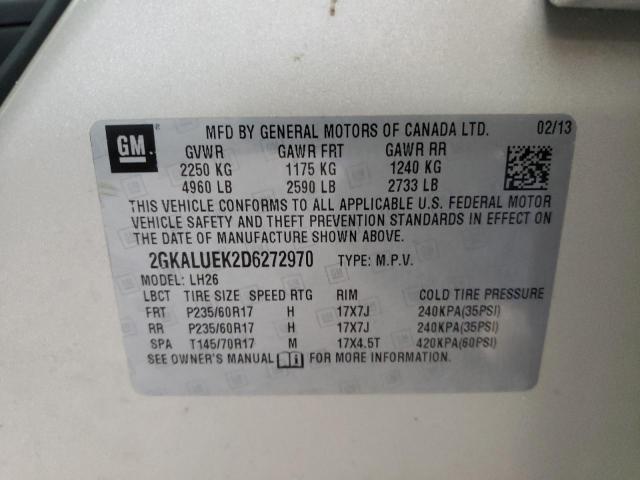 Photo 10 from auction – 2013 GMC TERRAIN SL with VIN 2GKALUEK2D6272970