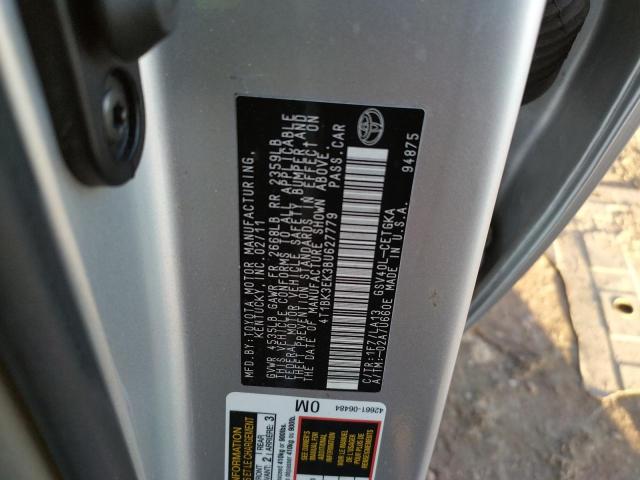 Photo 10 from auction – 2011 TOYOTA CAMRY SE with VIN 4T1BK3EK3BU627779