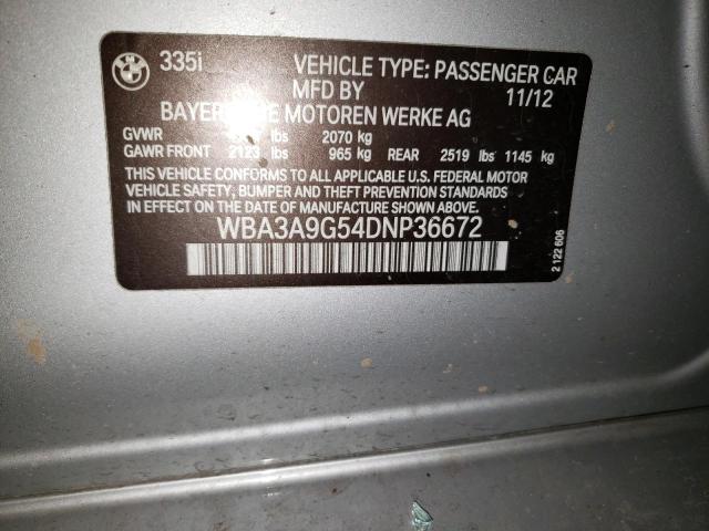 Photo 10 from auction – 2013 BMW 335 I with VIN WBA3A9G54DNP36672