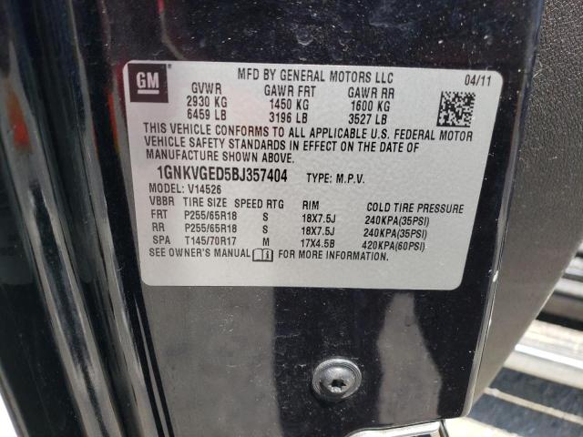 Photo 10 from auction – 2011 CHEVROLET TRAVERSE L with VIN 1GNKVGED5BJ357404