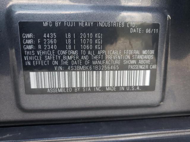 Photo 10 from auction – 2011 SUBARU LEGACY 2.5 with VIN 4S3BMBK61B3256465