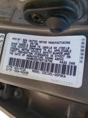 Photo 10 from auction – 2006 TOYOTA COROLLA CE with VIN 1NXBR32E76Z716738