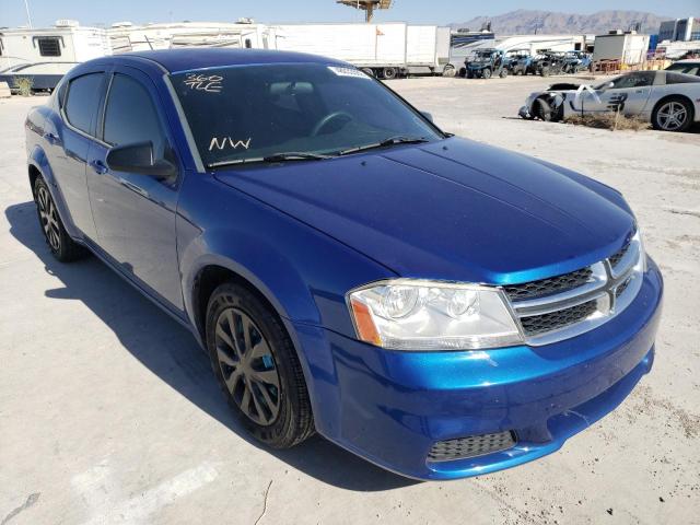 DODGE AVENGER SE 2012 with VIN 1C3CDZAB9CN270345 - Photo from auction