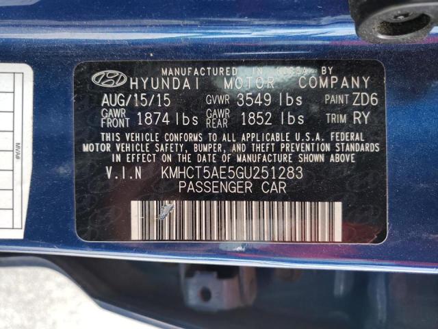Photo 10 from auction – 2016 HYUNDAI ACCENT SE with VIN KMHCT5AE5GU251283
