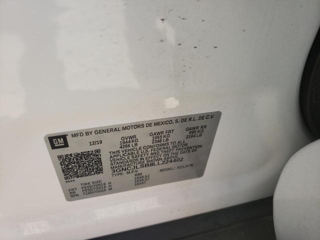 Photo 10 from auction – 2020 CHEVROLET TRAX 1LT with VIN 3GNCJLSB8LL224402