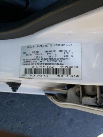 Zdjęcie 10 z aukcji – 2003 MAZDA PROTEGE DX z VIN JM1BJ225731139681