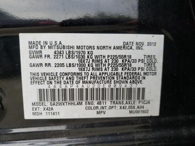 صورة رقم 10 من المزاد - 2013 MITSUBISHI OUTLANDER مع VIN 4A4AP4AU2DE009437