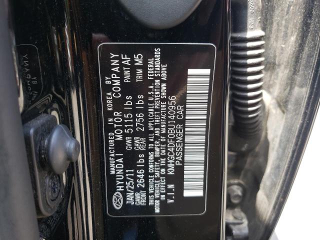 Photo 10 from auction – 2011 HYUNDAI GENESIS 4. with VIN KMHGC4DF0BU140956
