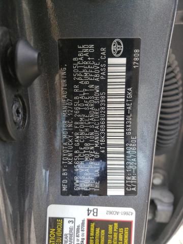 Photo 10 from auction – 2008 TOYOTA AVALON with VIN 4T1BK36B68U283985