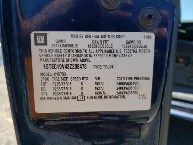 Photo 10 from auction – 2003 GMC NEW SIERRA with VIN 1GTEC19V43Z208478